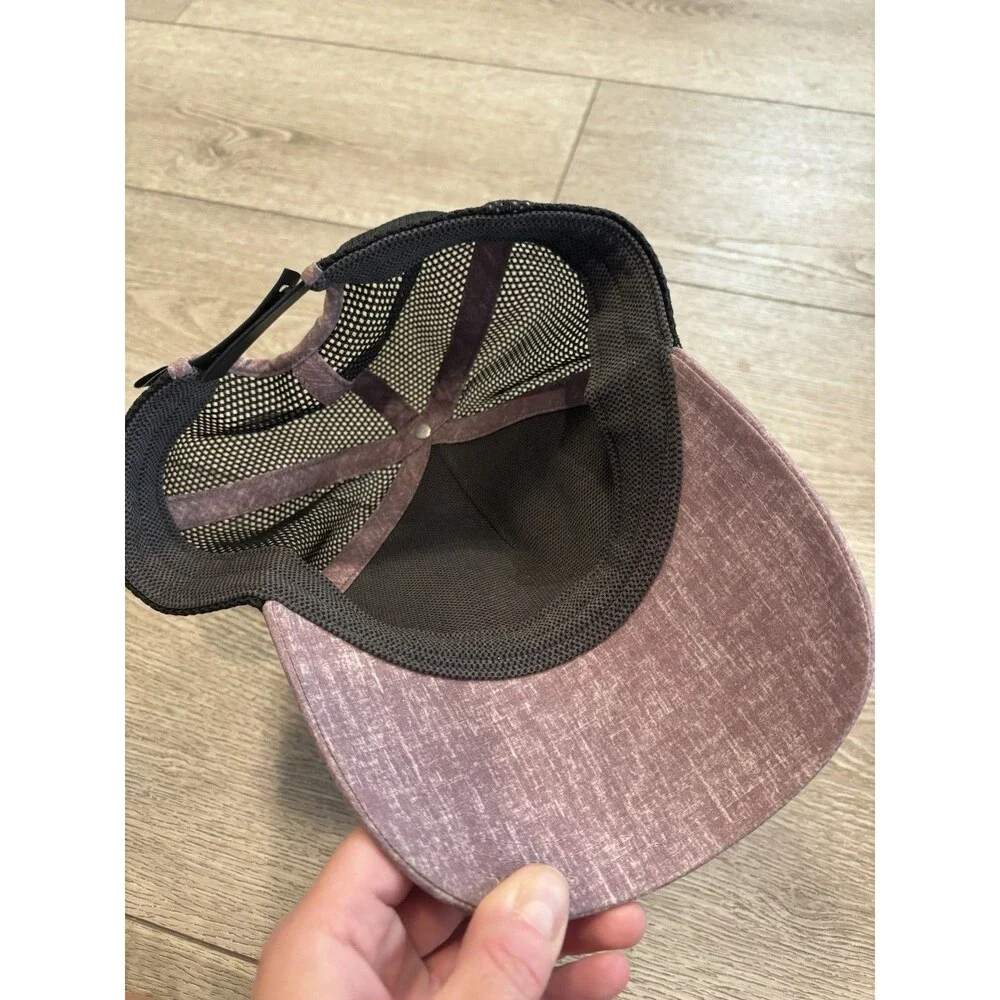 Lululemon Commission Hat Mens One Size Purple Space Print Mesh‎ Trucker Cap